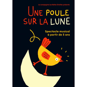 Illustration Une poule sur la lune