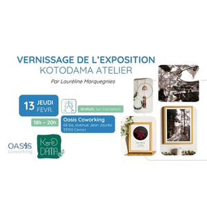 Illustration Vernissage de l'exposition de Kotodama Atelier