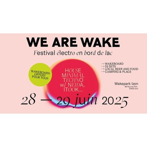 Illustration We are wake, le festival musique & wakeboard